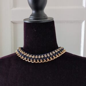 Aldo Gold and Navy Statement Necklace